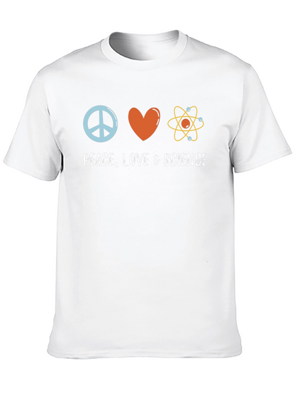 Camiseta Negra Paz Amor Ciencia