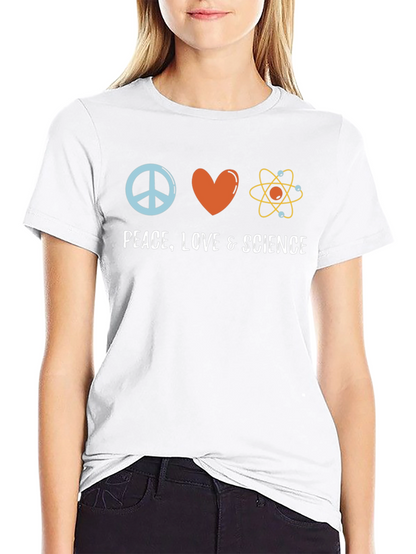 Camiseta Negra Paz Amor Ciencia