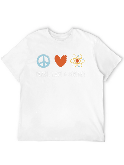 Camiseta Negra Paz Amor Ciencia