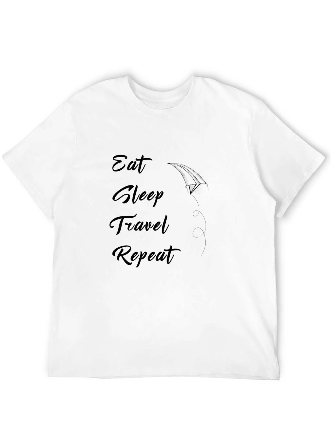 Camiseta Negra Eat Sleep Travel Repeat