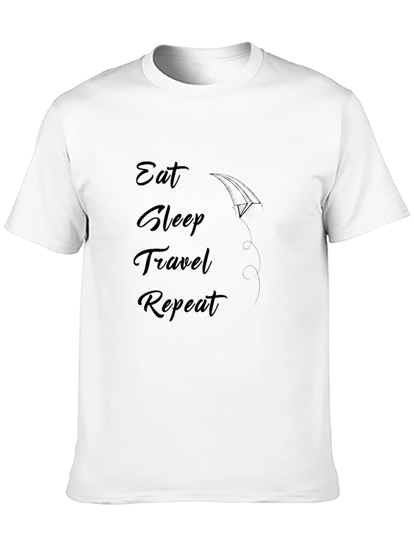 Camiseta Negra Eat Sleep Travel Repeat