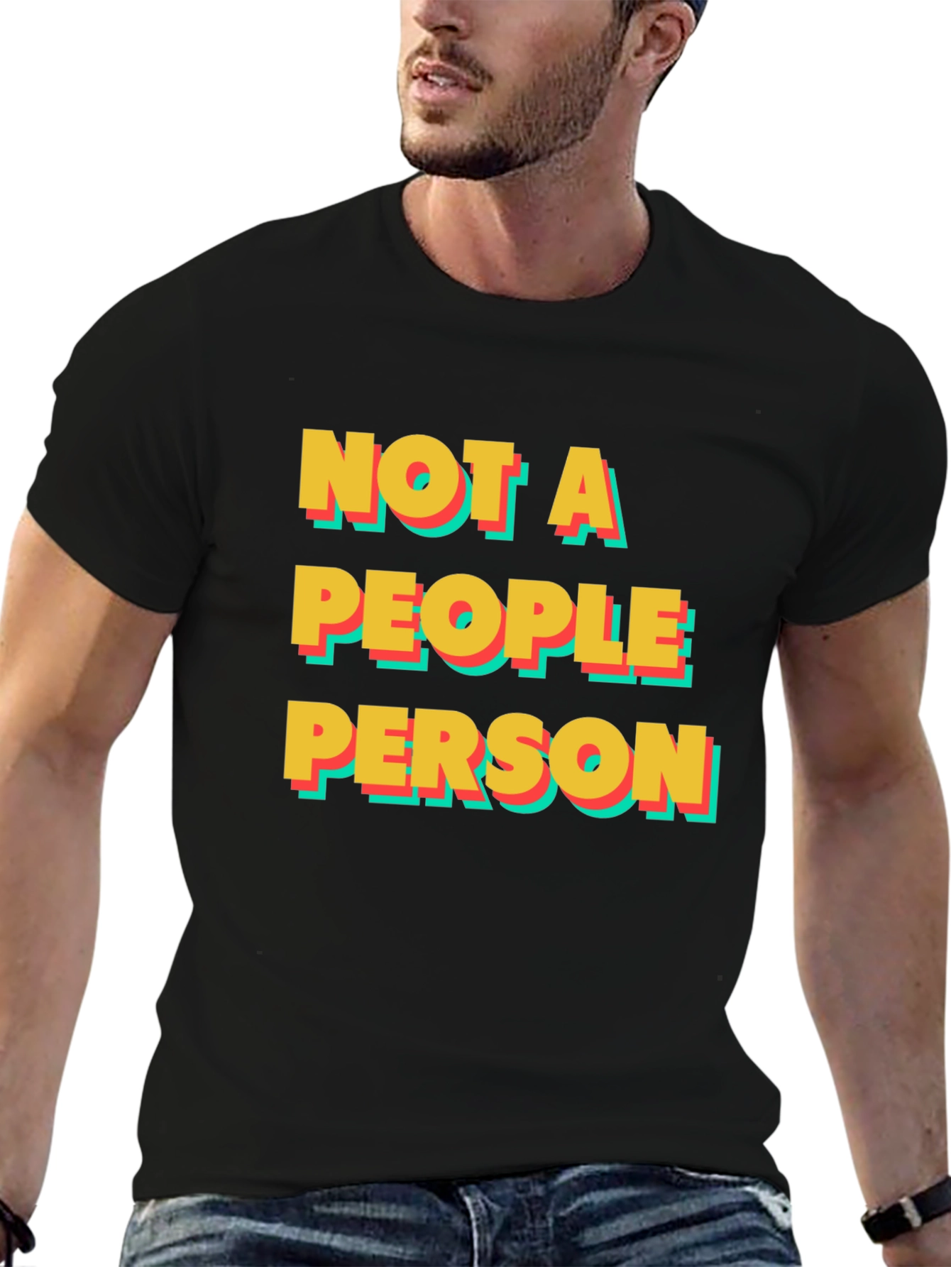 Camiseta Negra: No Soy Una Persona Sociable