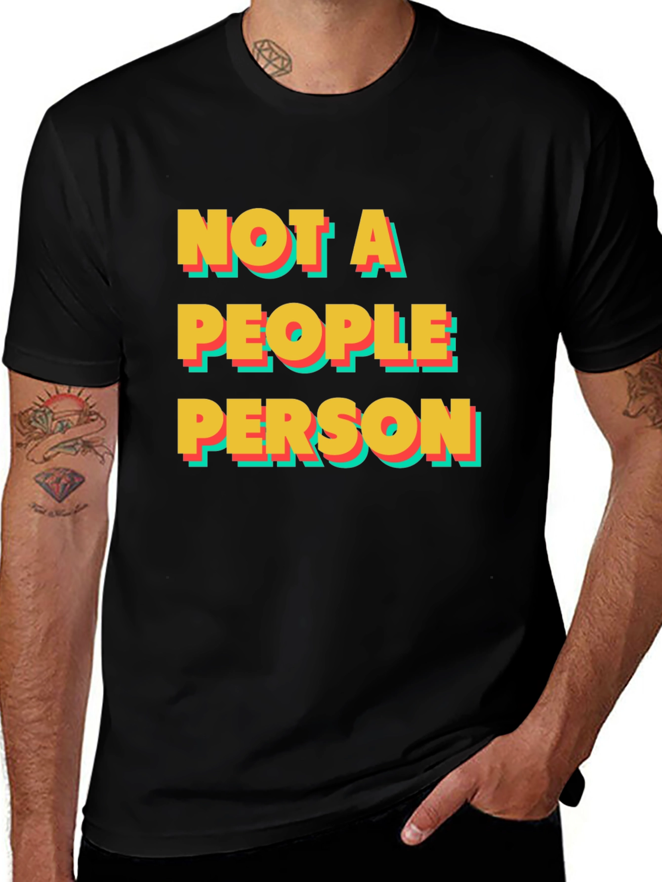 Camiseta Negra: No Soy Una Persona Sociable