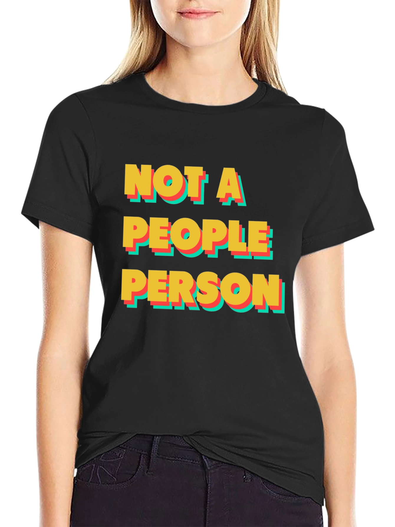 Camiseta Negra: No Soy Una Persona Sociable
