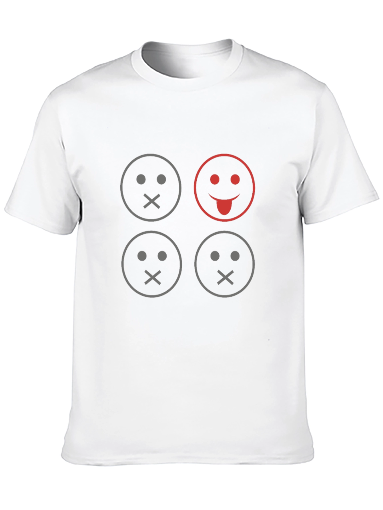 Camiseta Negra con Diseño de Emojis Silenciosos