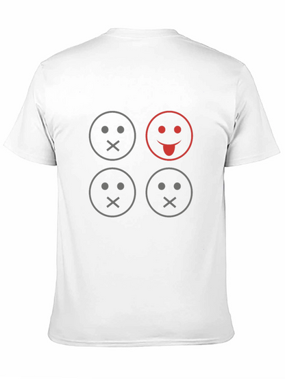 Camiseta Negra con Diseño de Emojis Silenciosos