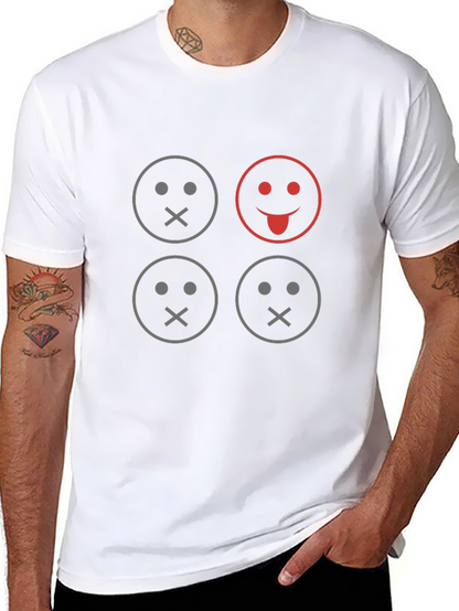 Camiseta Negra con Diseño de Emojis Silenciosos