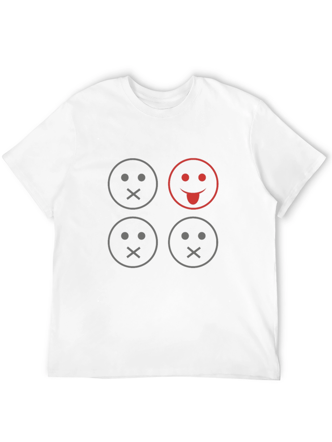 Camiseta Negra con Diseño de Emojis Silenciosos