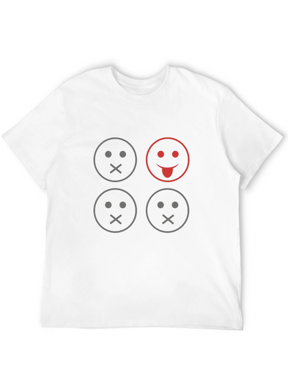 Camiseta Negra con Diseño de Emojis Silenciosos