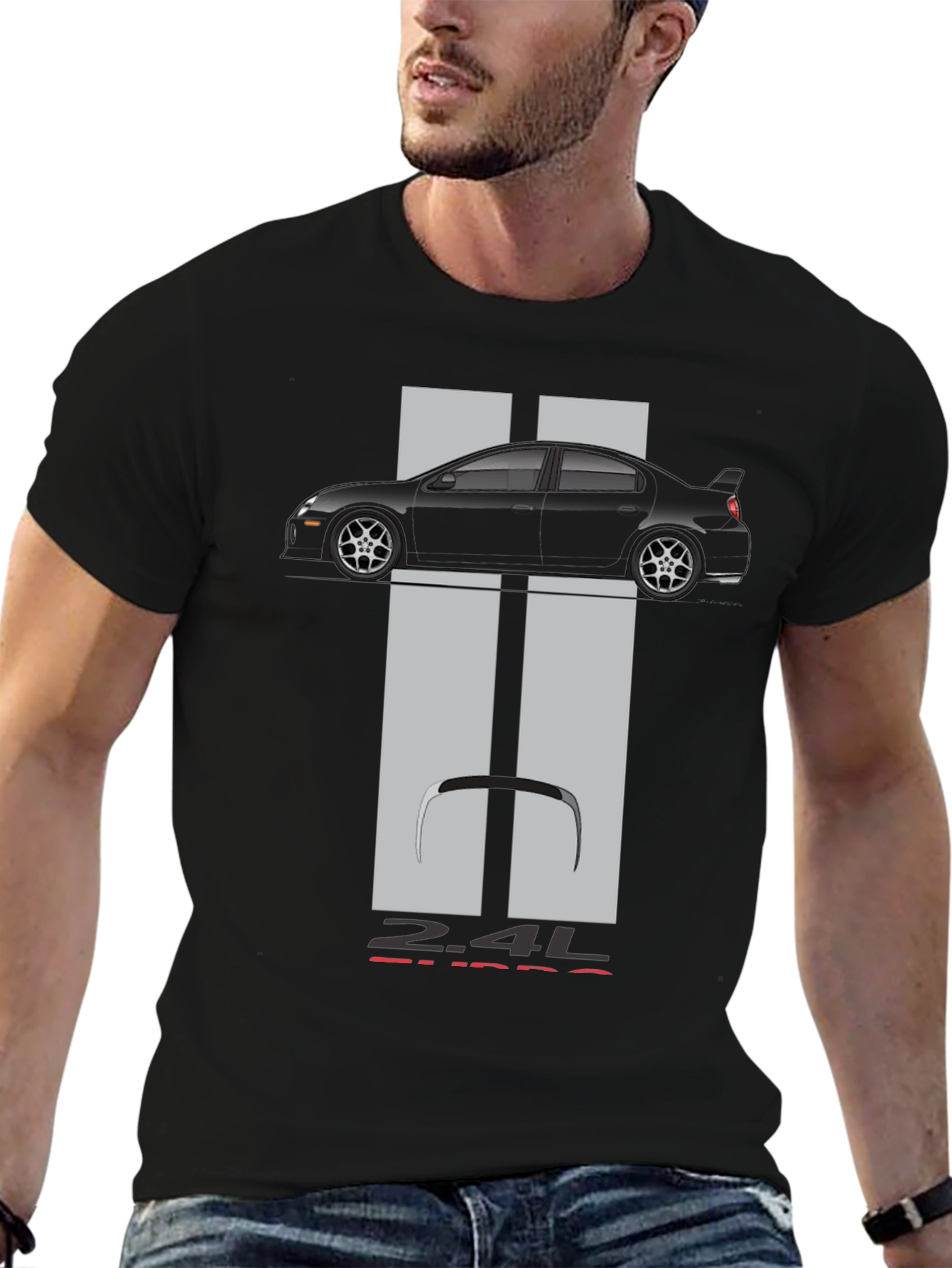 Camiseta Negra Coche Deportivo 2.4L Turbo