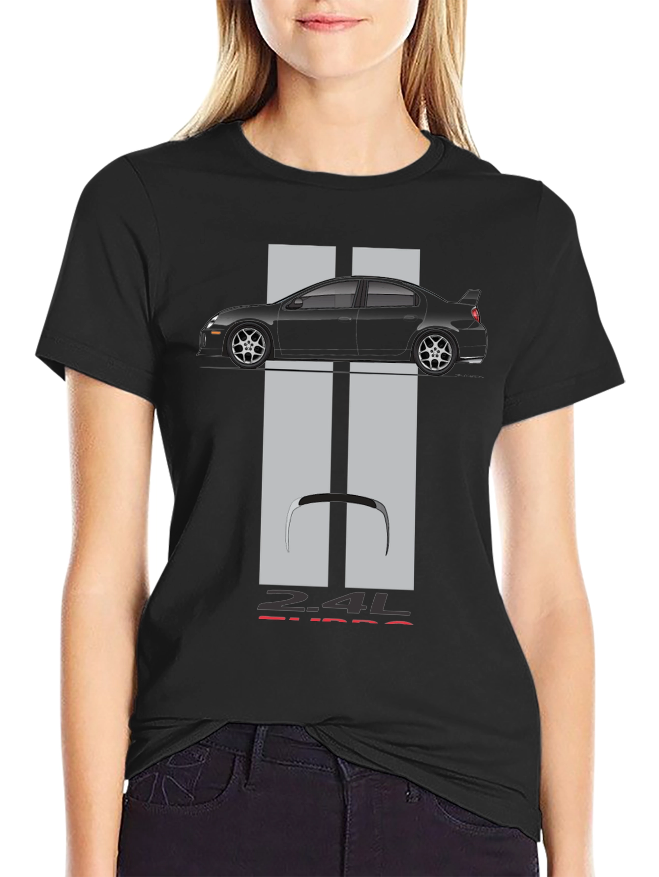Camiseta Negra Coche Deportivo 2.4L Turbo