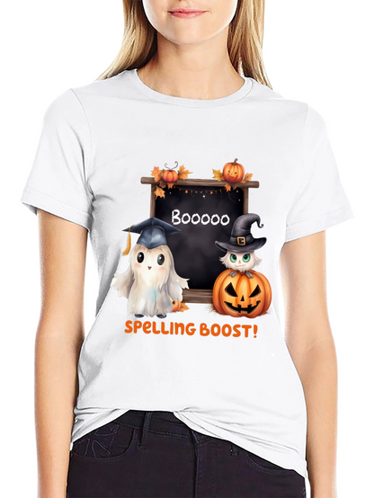 Camiseta Halloween: ¡Impulso Ortográfico Fantasmal!