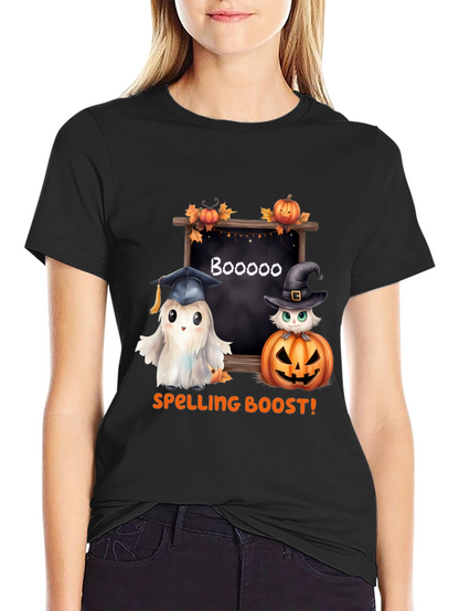Camiseta Halloween: ¡Impulso Ortográfico Fantasmal!