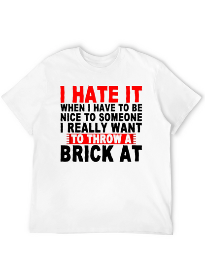 Camiseta Negra con Estampado I HATE IT