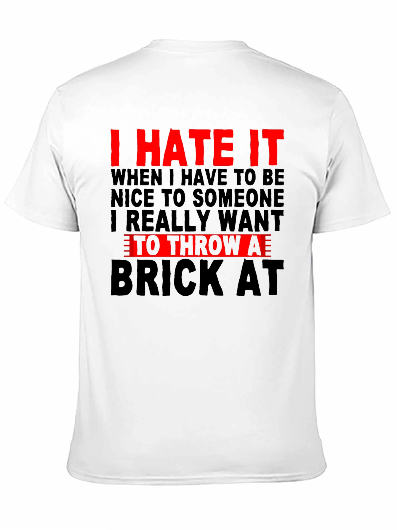 Camiseta Negra con Estampado I HATE IT