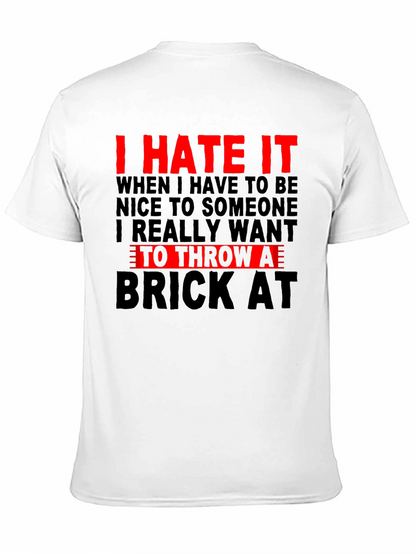Camiseta Negra con Estampado I HATE IT