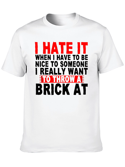 Camiseta Negra con Estampado I HATE IT