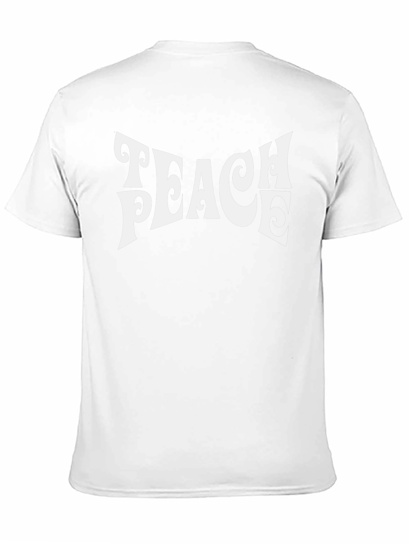 Camiseta Negra Retro con Estampado Teach Peace