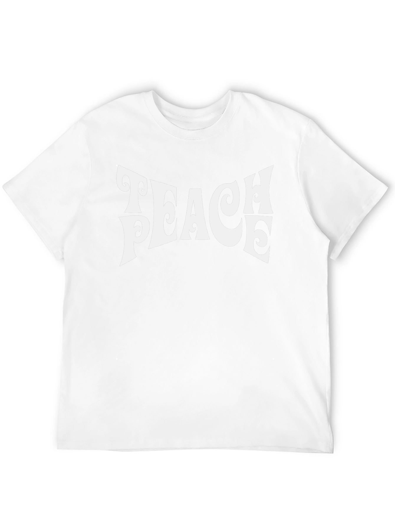 Camiseta Negra Retro con Estampado Teach Peace