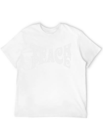 Camiseta Negra Retro con Estampado Teach Peace