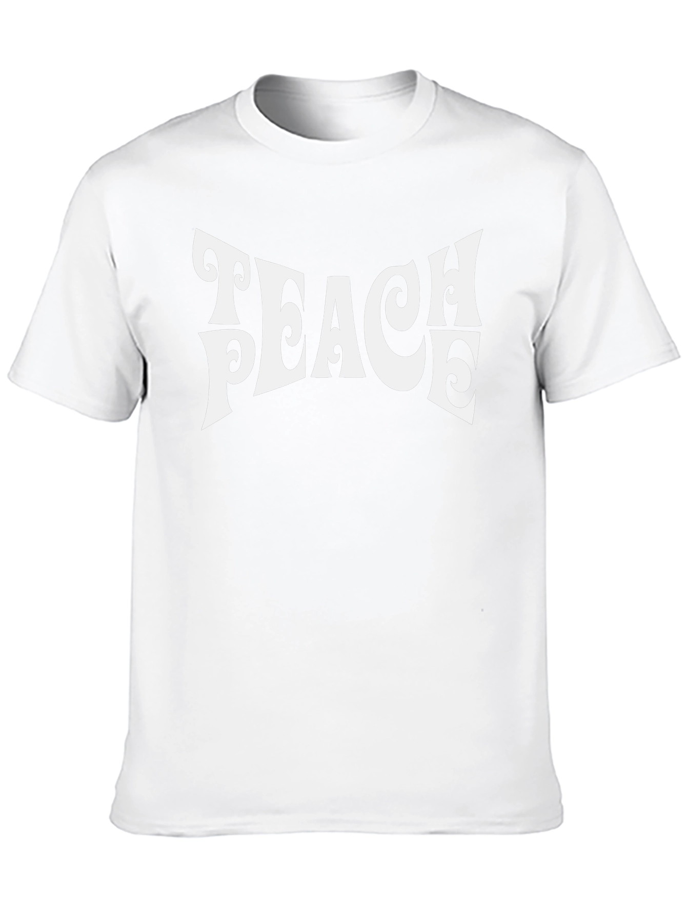 Camiseta Negra Retro con Estampado Teach Peace