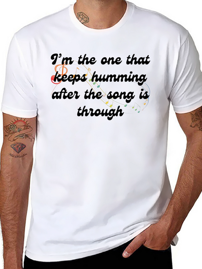 Camiseta Negra con Diseño Musical