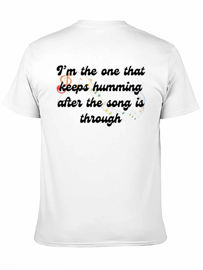 Camiseta Negra con Diseño Musical
