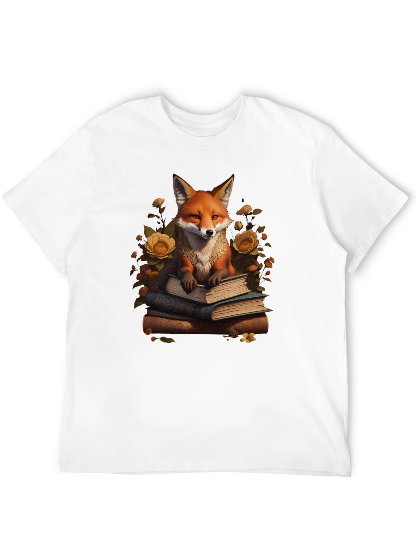 Camiseta Negra con Zorro Lector