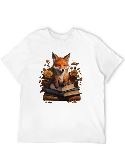 Camiseta Negra con Zorro Lector