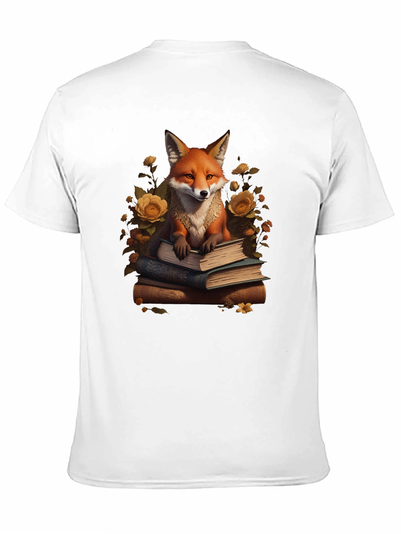 Camiseta Negra con Zorro Lector