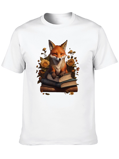 Camiseta Negra con Zorro Lector