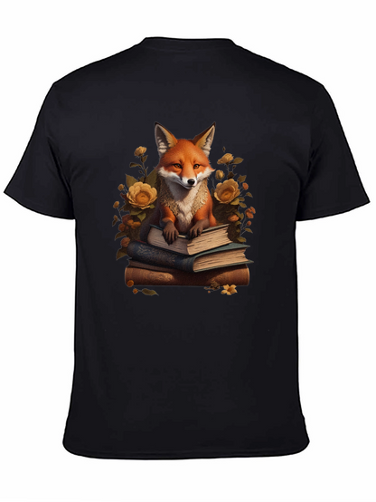 Camiseta Negra con Zorro Lector
