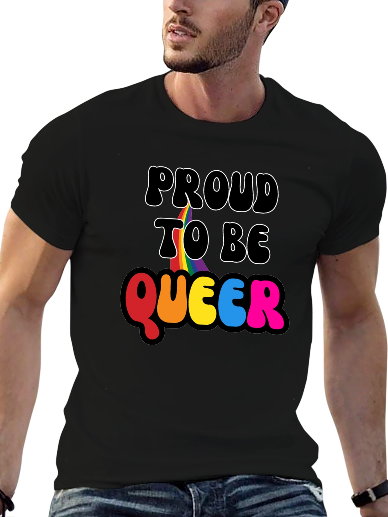 Camiseta Negra Proud to Be Queer
