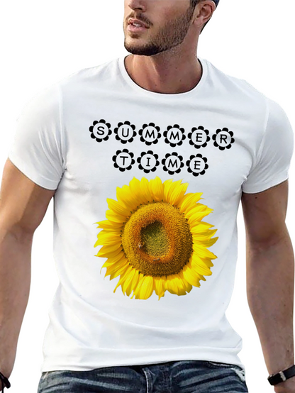 Camiseta Negra Girasol Summer Time Casual