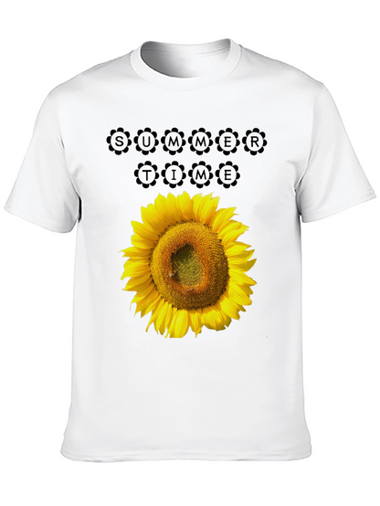 Camiseta Negra Girasol Summer Time Casual