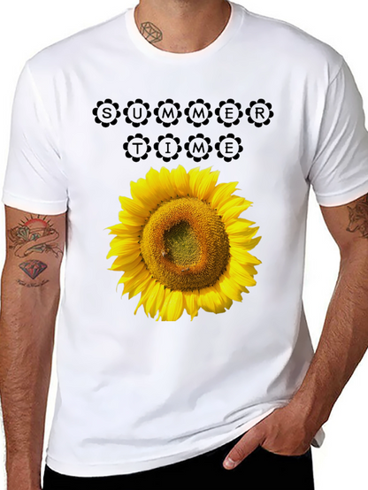 Camiseta Negra Girasol Summer Time Casual