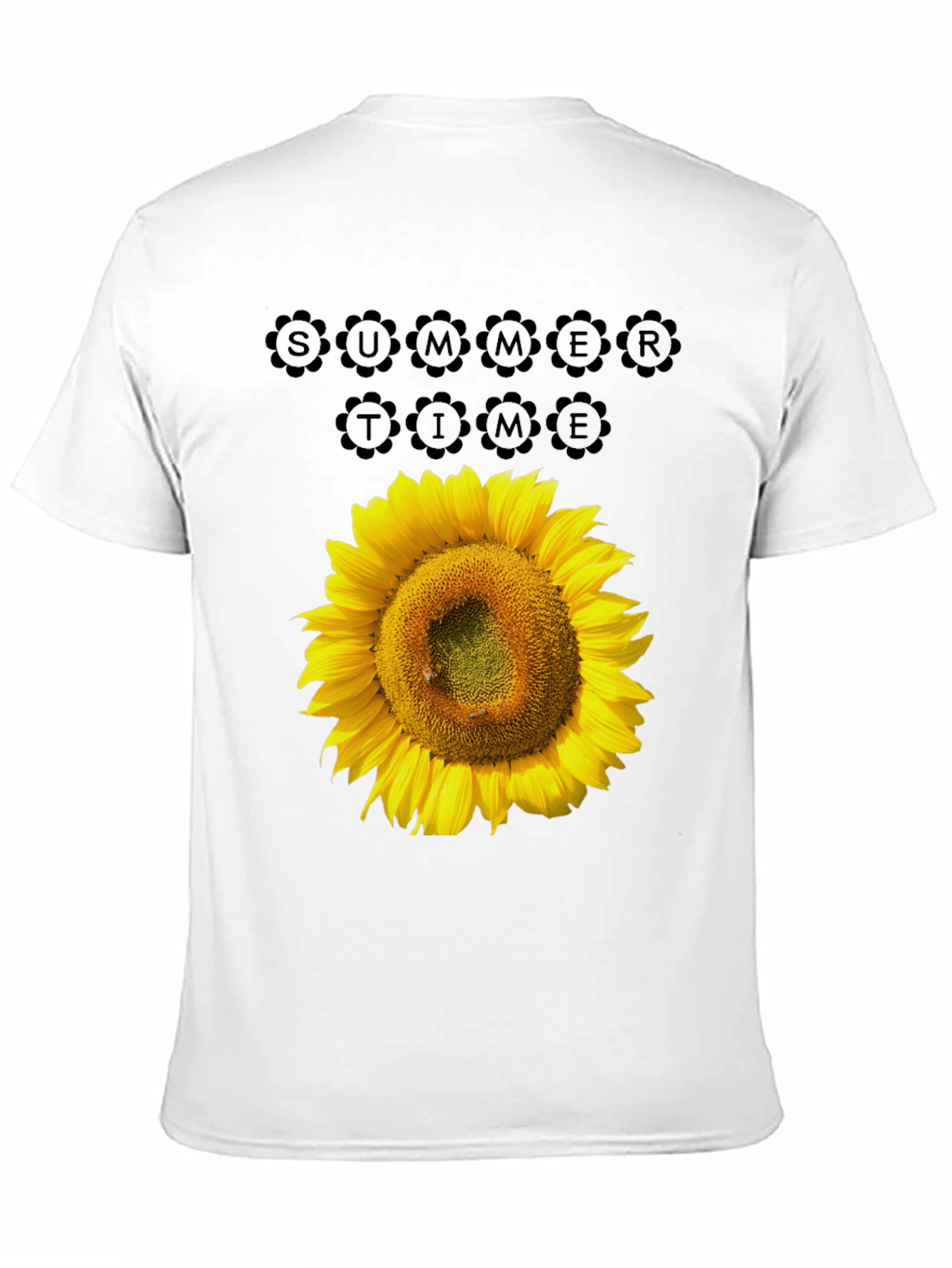 Camiseta Negra Girasol Summer Time Casual