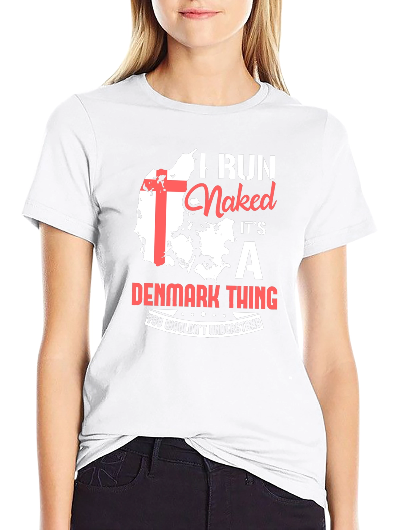 Camiseta I Run Naked Its a Denmark Thing