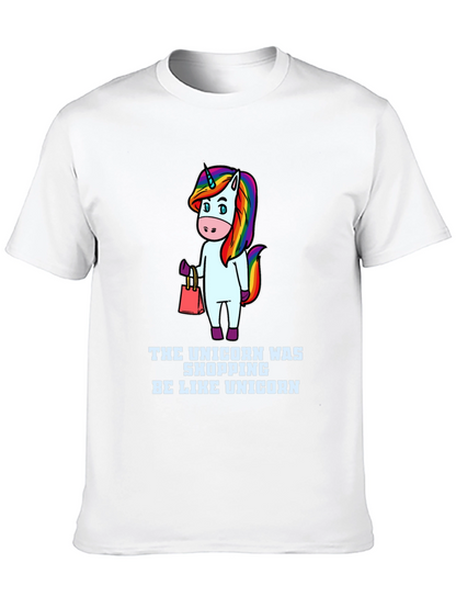 Camiseta Negra Unisex Diseño Unicornio Fashion