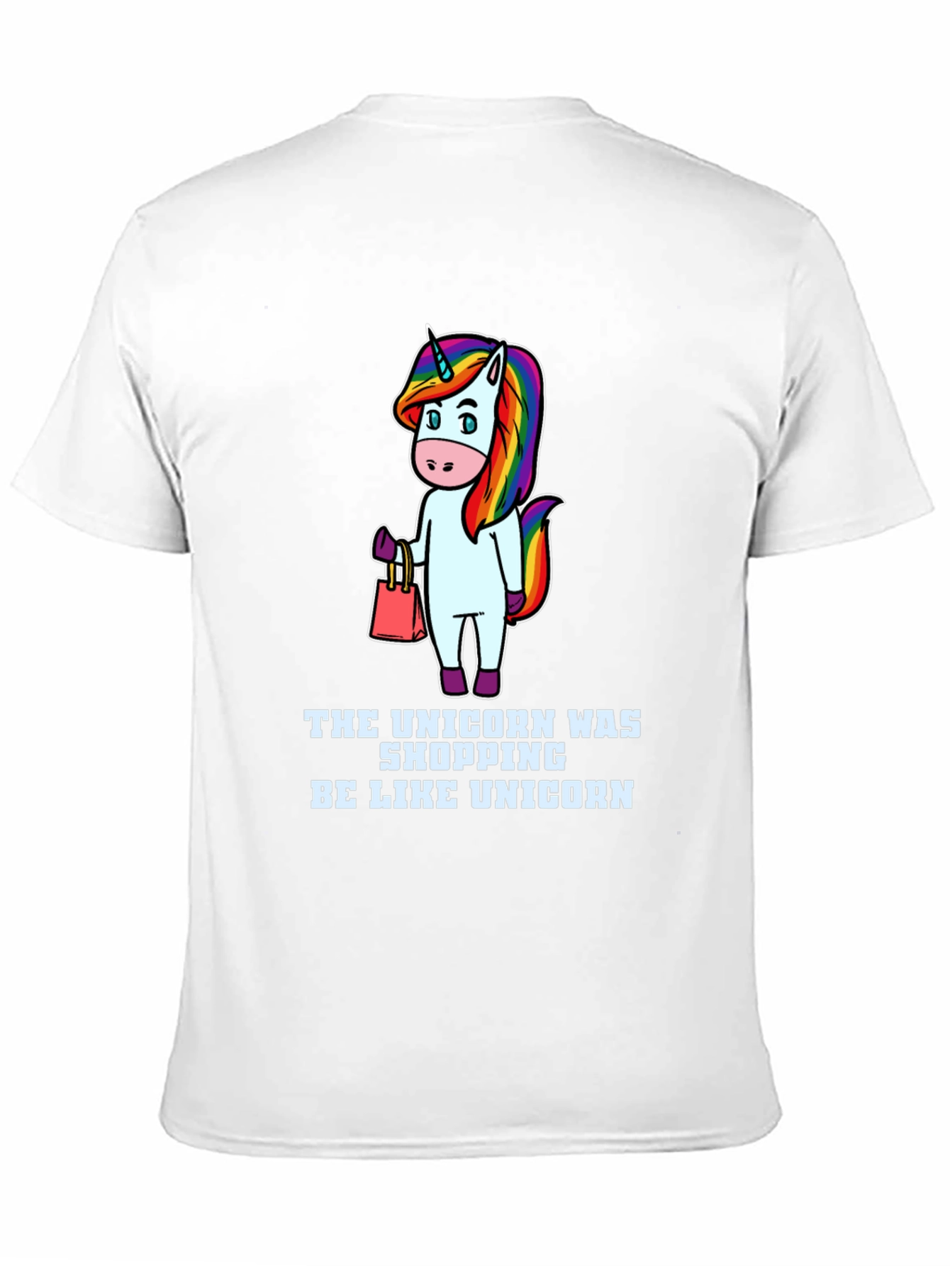 Camiseta Negra Unisex Diseño Unicornio Fashion