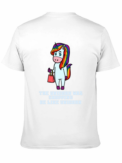 Camiseta Negra Unisex Diseño Unicornio Fashion