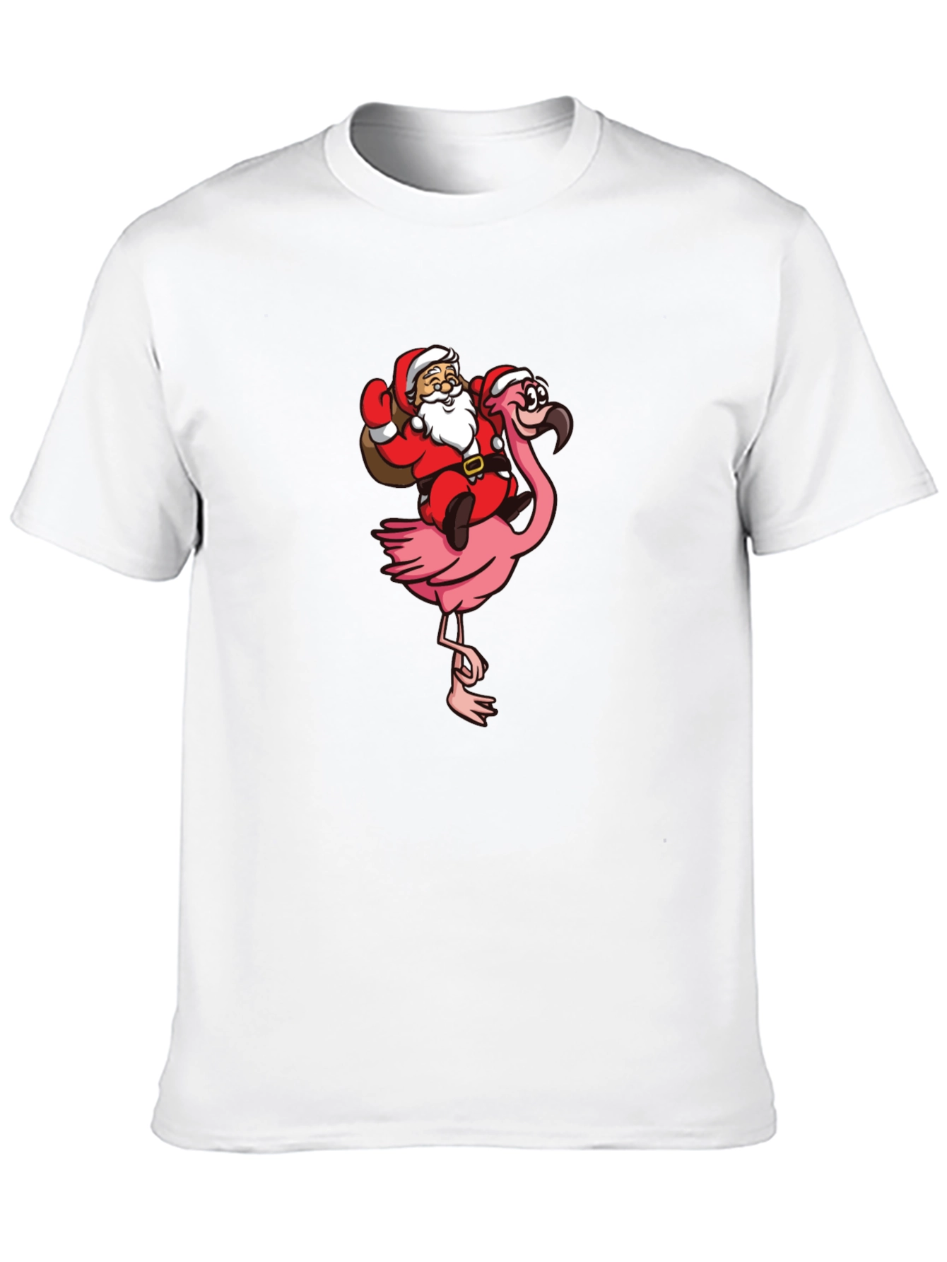 Camiseta Negra con Papá Noel en Flamenco