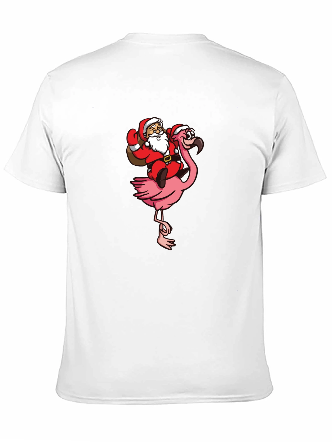 Camiseta Negra con Papá Noel en Flamenco