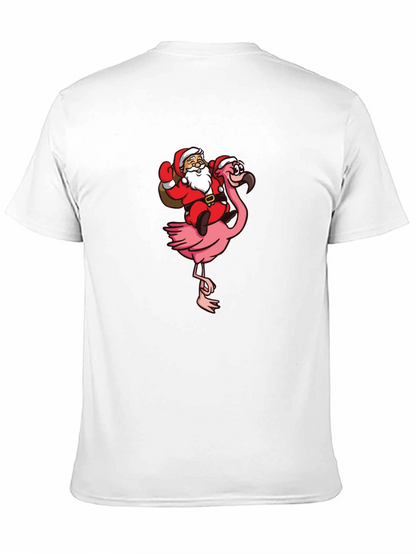 Camiseta Negra con Papá Noel en Flamenco