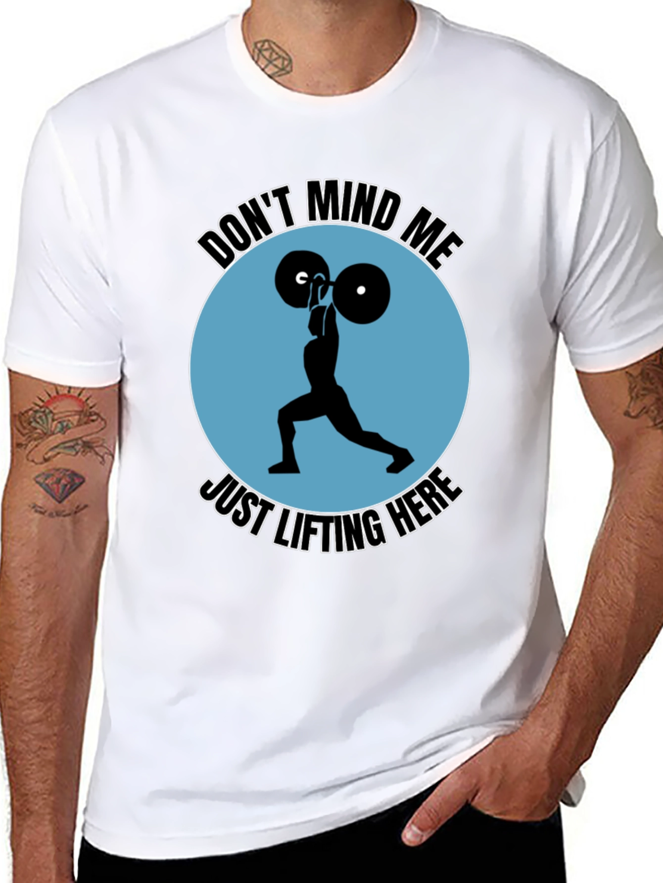 Camiseta Negra Deportiva: Levantamiento de Pesas