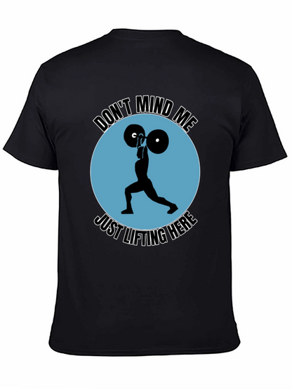 Camiseta Negra Deportiva: Levantamiento de Pesas