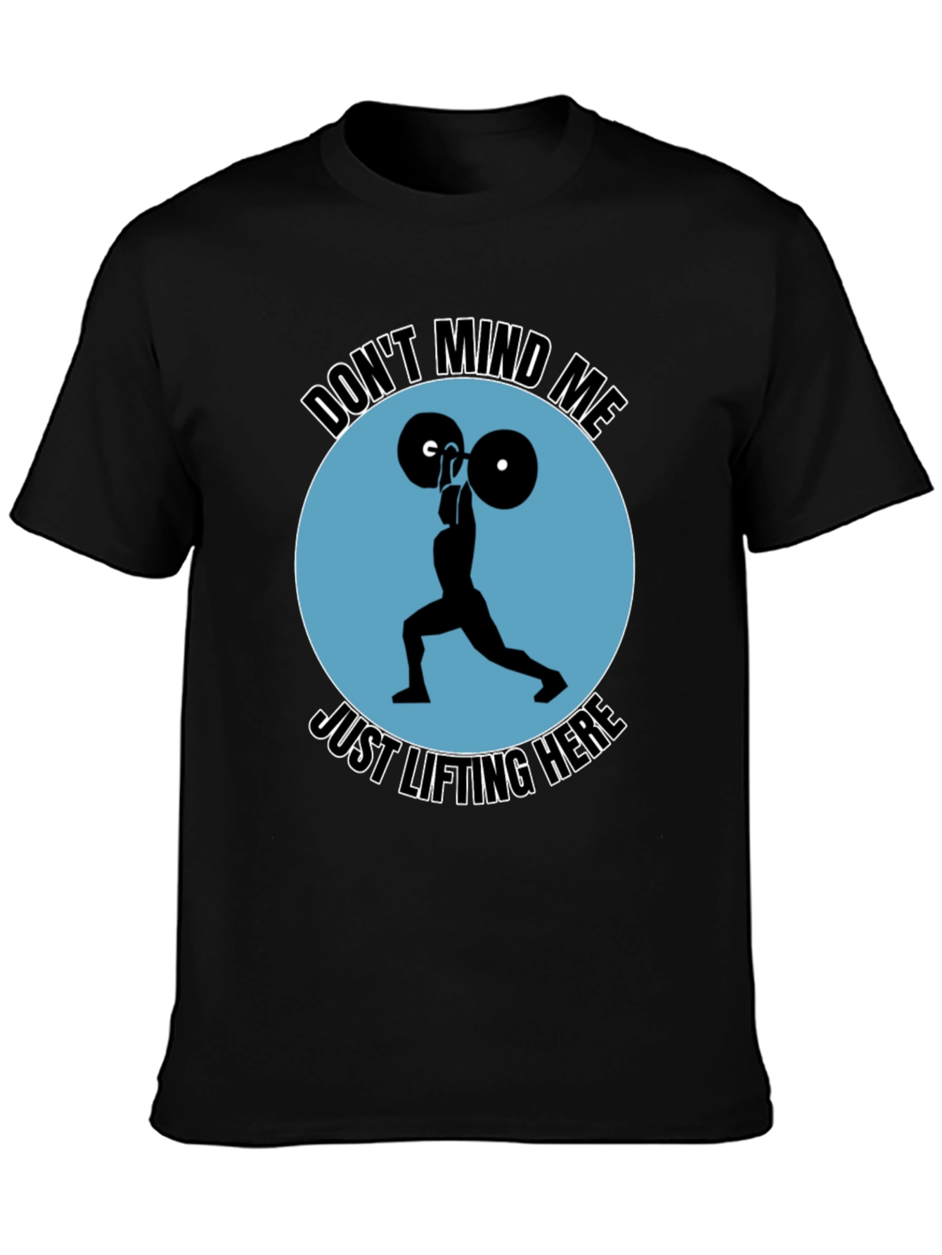Camiseta Negra Deportiva: Levantamiento de Pesas