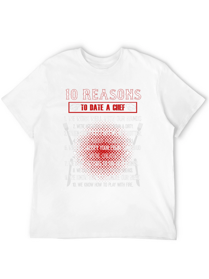 Camiseta Negra 10 Razones Para Salir Con Un Chef