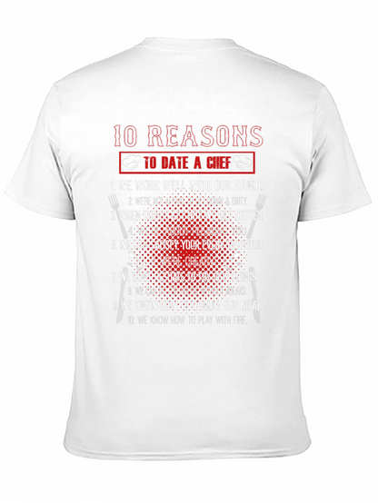 Camiseta Negra 10 Razones Para Salir Con Un Chef