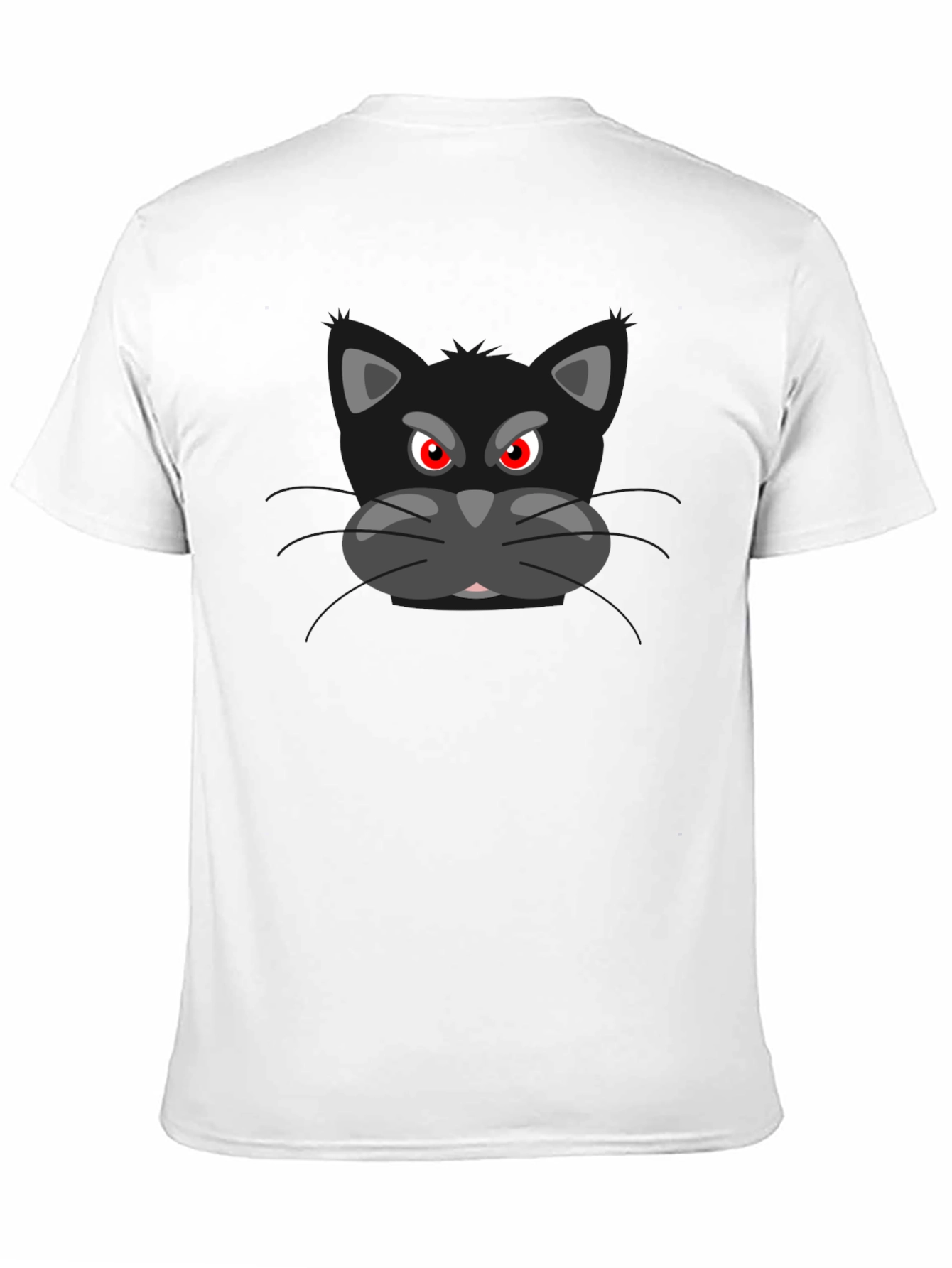 Camiseta Negra con Gato Malhumorado